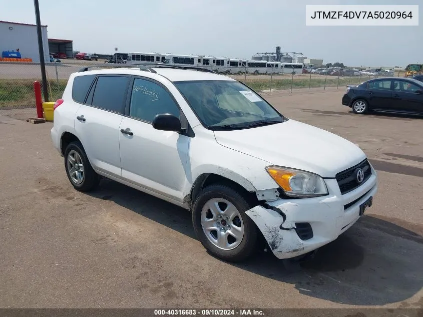 2010 Toyota Rav4 VIN: JTMZF4DV7A5020964 Lot: 40316683