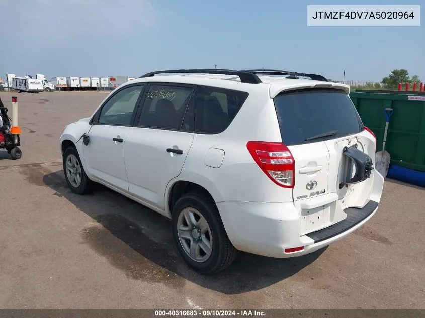 2010 Toyota Rav4 VIN: JTMZF4DV7A5020964 Lot: 40316683