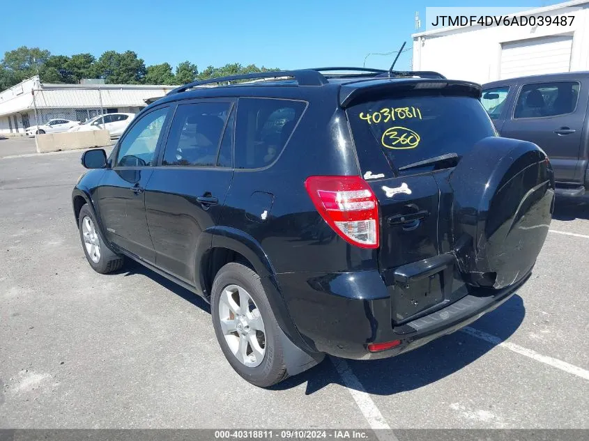 2010 Toyota Rav4 Limited VIN: JTMDF4DV6AD039487 Lot: 40318811