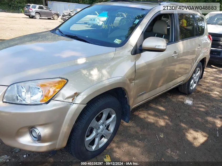 2010 Toyota Rav4 Limited VIN: 2T3DF4DV0AW048883 Lot: 40335297