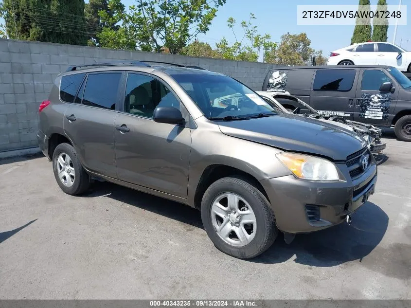 2010 Toyota Rav4 VIN: 2T3ZF4DV5AW047248 Lot: 40343235