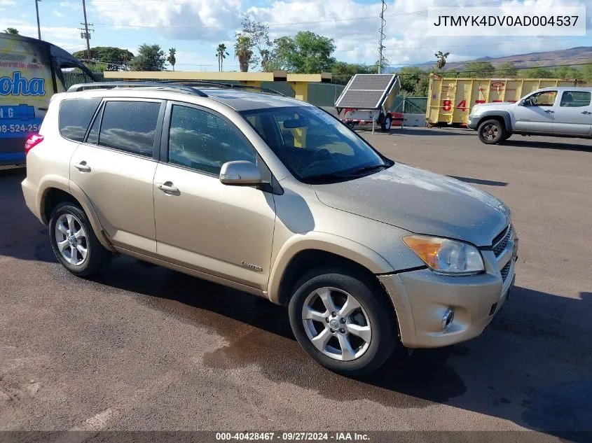 JTMYK4DV0AD004537 2010 Toyota Rav4 Limited V6