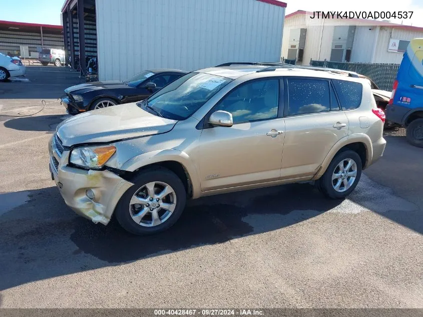 2010 Toyota Rav4 Limited V6 VIN: JTMYK4DV0AD004537 Lot: 40428467