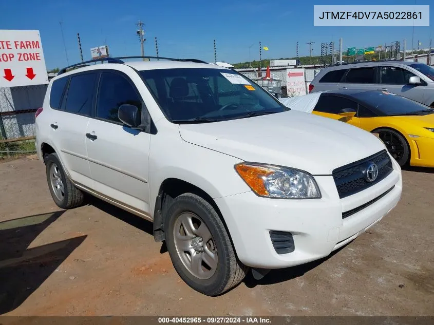 2010 Toyota Rav4 VIN: JTMZF4DV7A5022861 Lot: 40452965