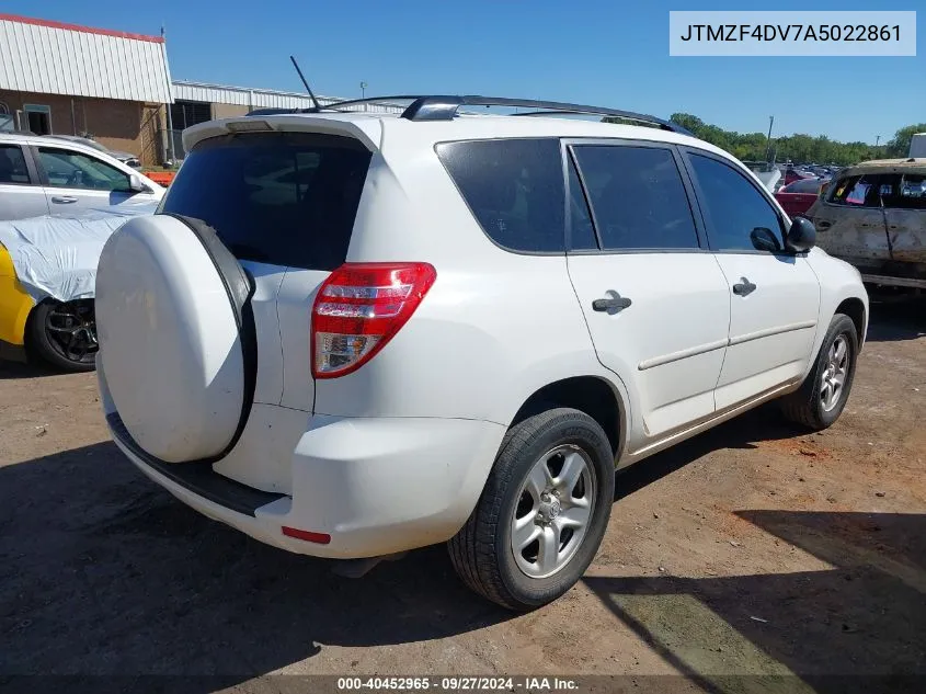 2010 Toyota Rav4 VIN: JTMZF4DV7A5022861 Lot: 40452965