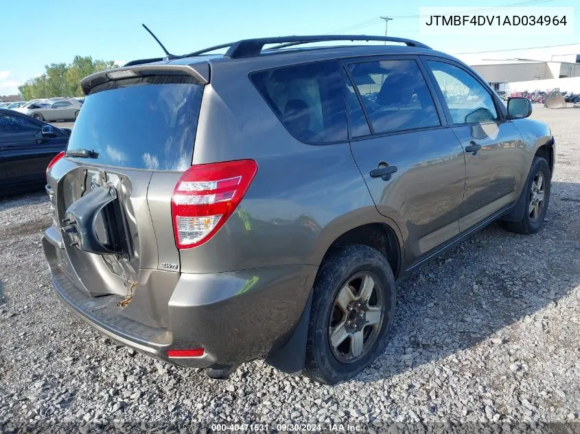 2010 Toyota Rav4 VIN: JTMBF4DV1AD034964 Lot: 40471531