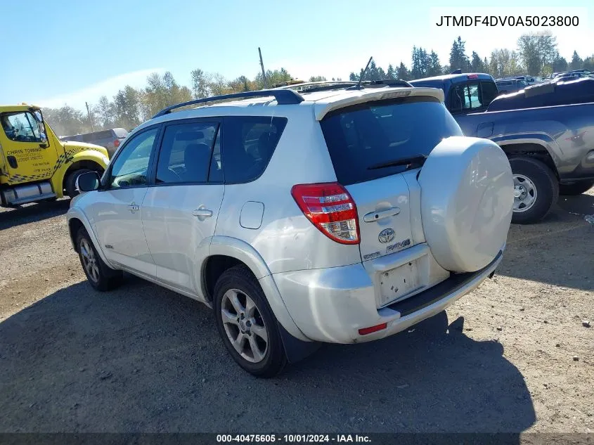 2010 Toyota Rav4 Limited VIN: JTMDF4DV0A5023800 Lot: 40475605