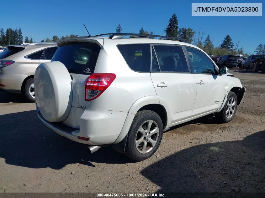 2010 Toyota Rav4 Limited VIN: JTMDF4DV0A5023800 Lot: 40475605