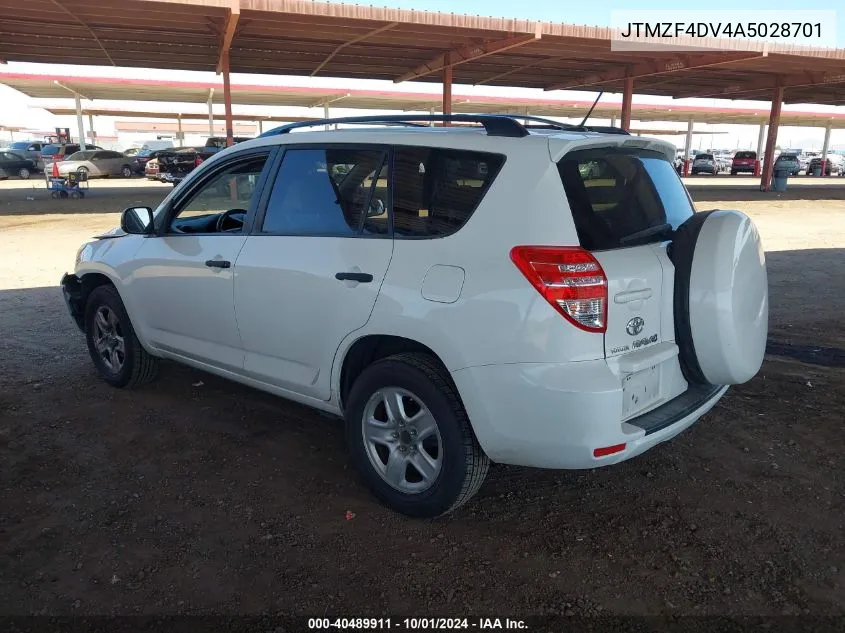 2010 Toyota Rav4 VIN: JTMZF4DV4A5028701 Lot: 40489911