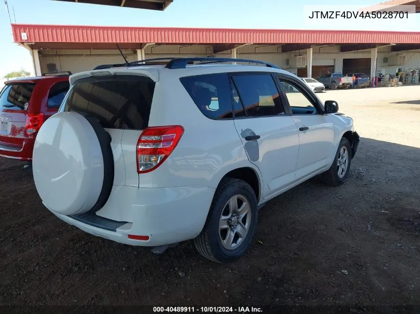 2010 Toyota Rav4 VIN: JTMZF4DV4A5028701 Lot: 40489911