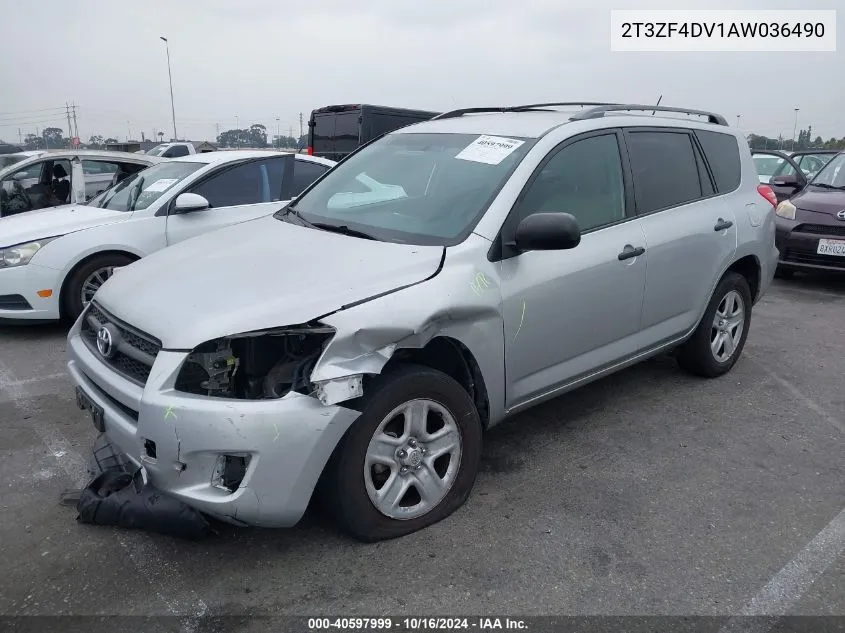 2010 Toyota Rav4 VIN: 2T3ZF4DV1AW036490 Lot: 40597999