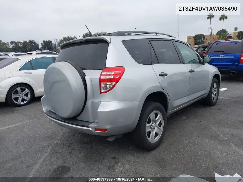 2010 Toyota Rav4 VIN: 2T3ZF4DV1AW036490 Lot: 40597999