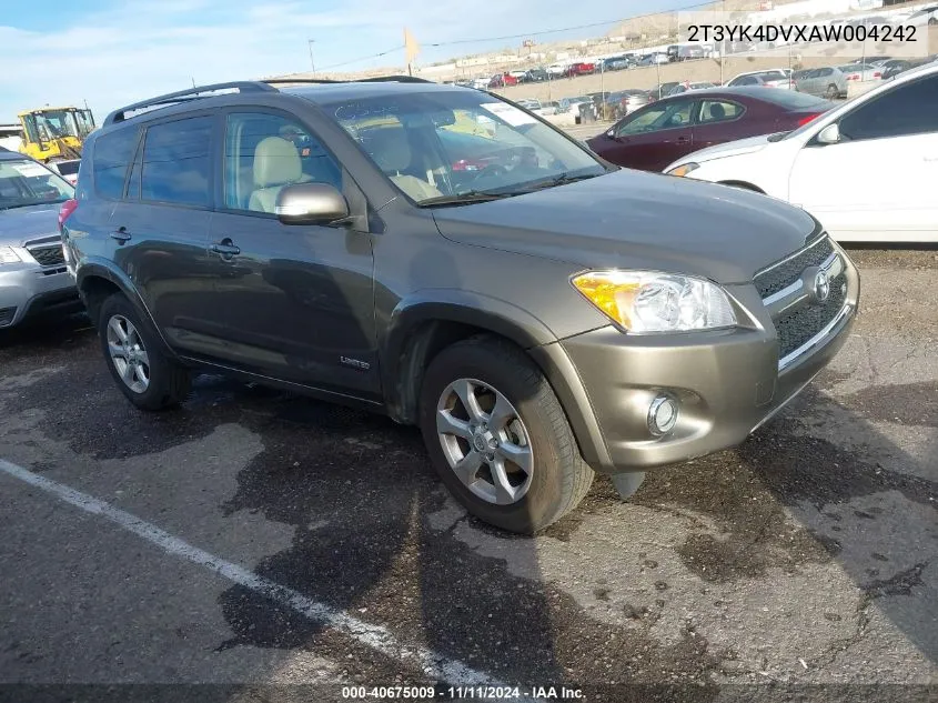 2010 Toyota Rav4 Limited VIN: 2T3YK4DVXAW004242 Lot: 40675009