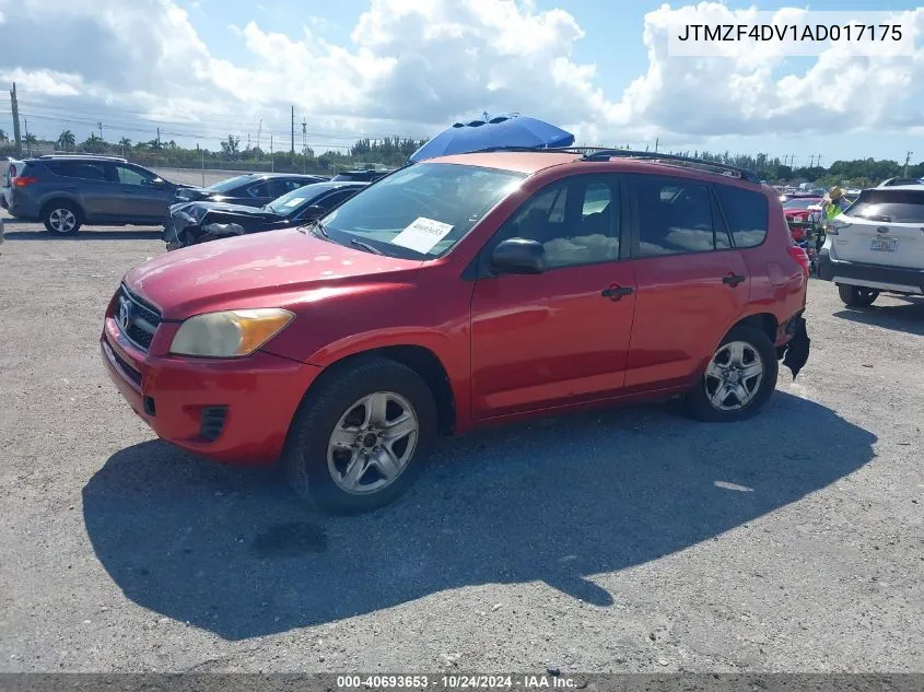 2010 Toyota Rav4 VIN: JTMZF4DV1AD017175 Lot: 40693653