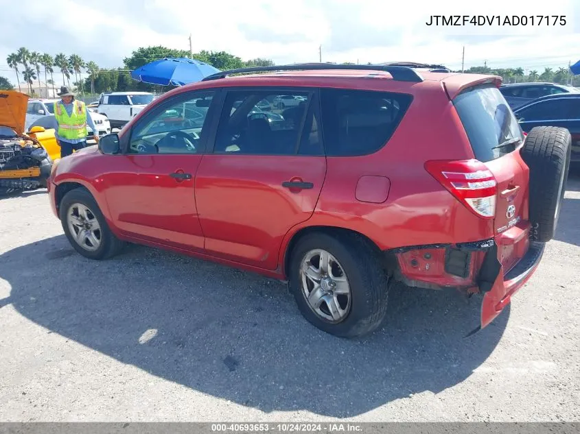 2010 Toyota Rav4 VIN: JTMZF4DV1AD017175 Lot: 40693653