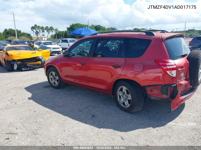 2010 Toyota Rav4 VIN: JTMZF4DV1AD017175 Lot: 40693653