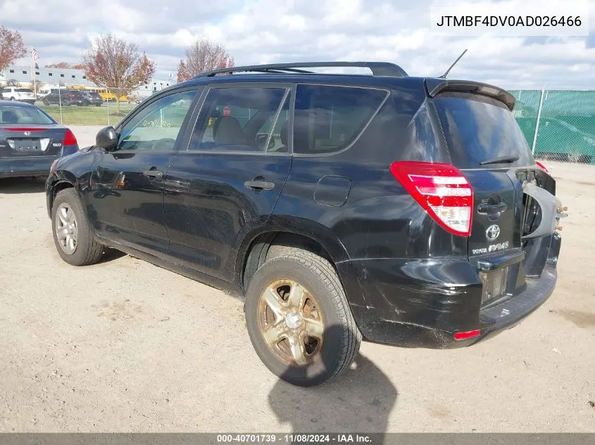 2010 Toyota Rav4 VIN: JTMBF4DV0AD026466 Lot: 40701739