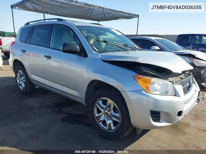 2010 Toyota Rav4 VIN: JTMBF4DV8AD036355 Lot: 40720156