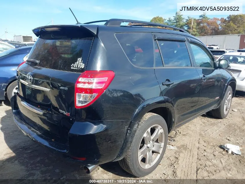 2010 Toyota Rav4 Sport VIN: JTMRK4DV5A5093522 Lot: 40738317