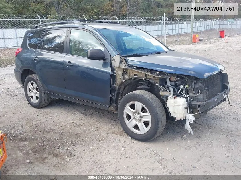 2010 Toyota Rav4 VIN: 2T3KF4DV4AW041751 Lot: 40739869