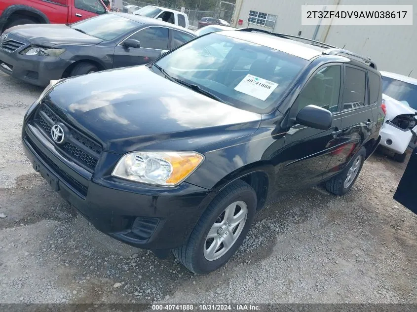 2010 Toyota Rav4 VIN: 2T3ZF4DV9AW038617 Lot: 40741888