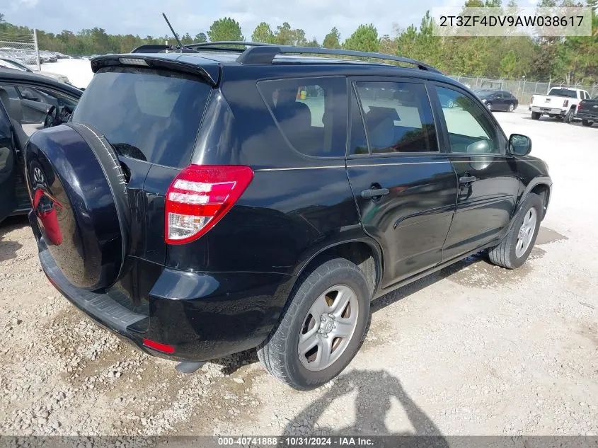 2010 Toyota Rav4 VIN: 2T3ZF4DV9AW038617 Lot: 40741888