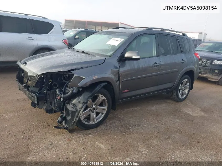 2010 Toyota Rav4 Sport VIN: JTMRK4DV5A5098154 Lot: 40758812