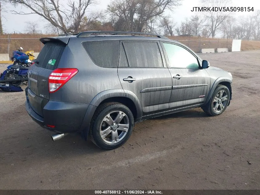 2010 Toyota Rav4 Sport VIN: JTMRK4DV5A5098154 Lot: 40758812