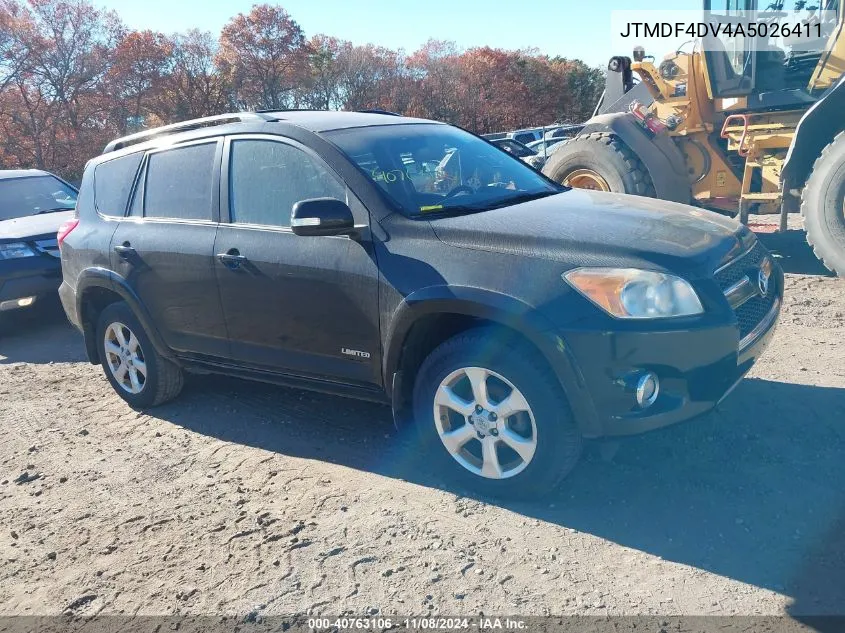 2010 Toyota Rav4 Limited VIN: JTMDF4DV4A5026411 Lot: 40763106