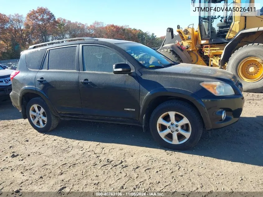 2010 Toyota Rav4 Limited VIN: JTMDF4DV4A5026411 Lot: 40763106