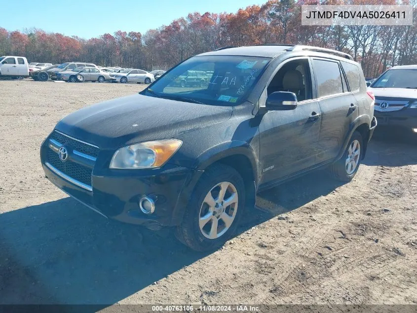 2010 Toyota Rav4 Limited VIN: JTMDF4DV4A5026411 Lot: 40763106