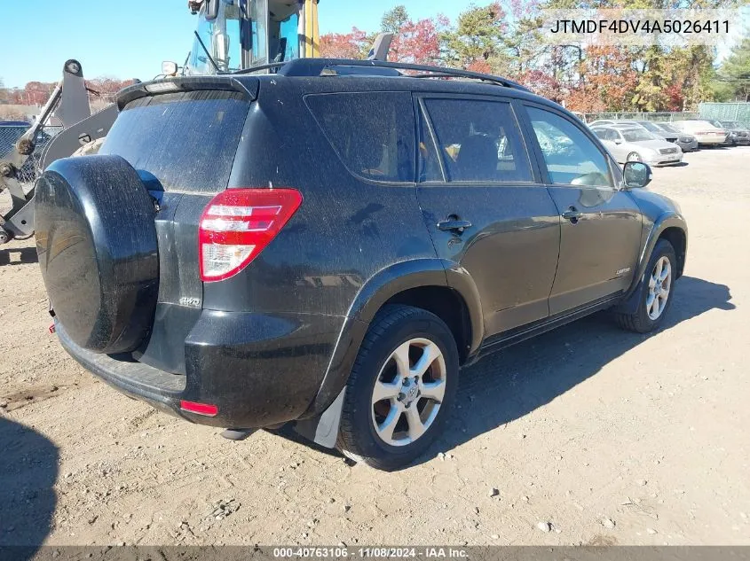 2010 Toyota Rav4 Limited VIN: JTMDF4DV4A5026411 Lot: 40763106