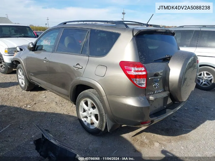 2010 Toyota Rav4 Limited VIN: JTMDK4DV2A5088238 Lot: 40766068