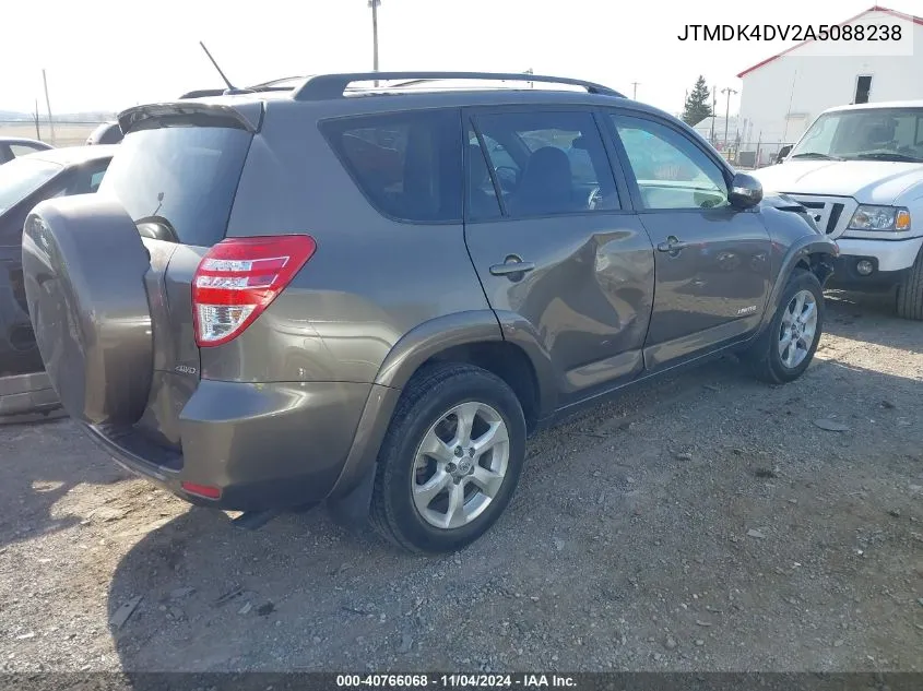 2010 Toyota Rav4 Limited VIN: JTMDK4DV2A5088238 Lot: 40766068