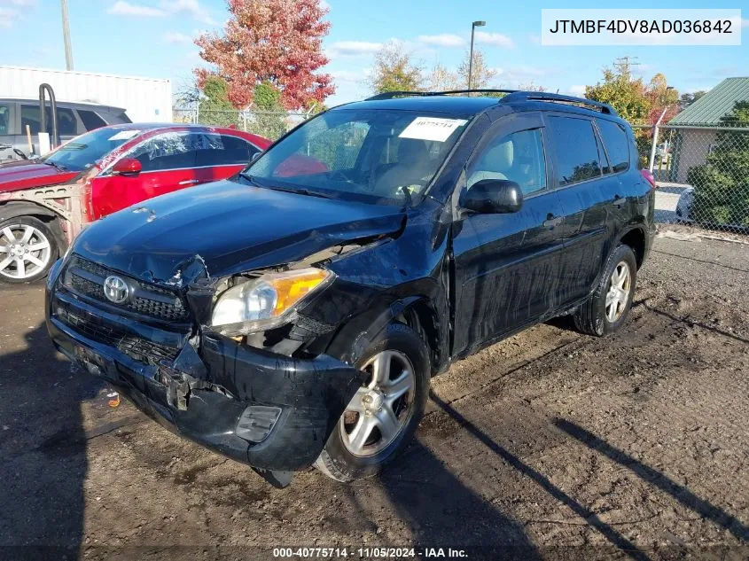 2010 Toyota Rav4 VIN: JTMBF4DV8AD036842 Lot: 40775714