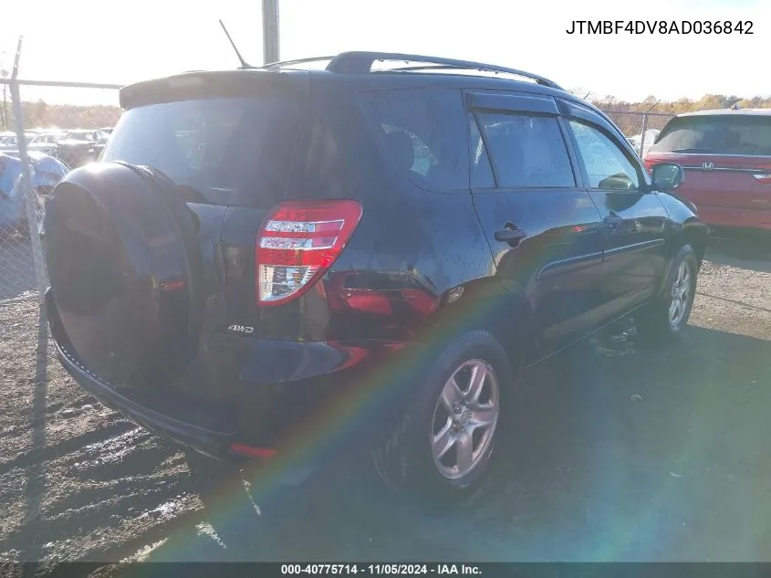 2010 Toyota Rav4 VIN: JTMBF4DV8AD036842 Lot: 40775714