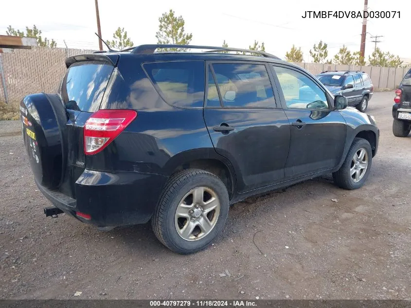 2010 Toyota Rav4 VIN: JTMBF4DV8AD030071 Lot: 40797279