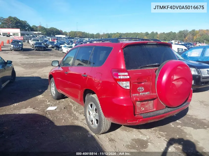 2010 Toyota Rav4 VIN: JTMKF4DV0A5016675 Lot: 40815514