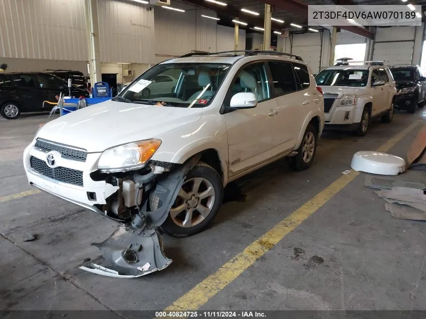 2010 Toyota Rav4 Limited VIN: 2T3DF4DV6AW070189 Lot: 40824725