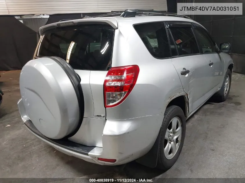 2010 Toyota Rav4 VIN: JTMBF4DV7AD031051 Lot: 40838919