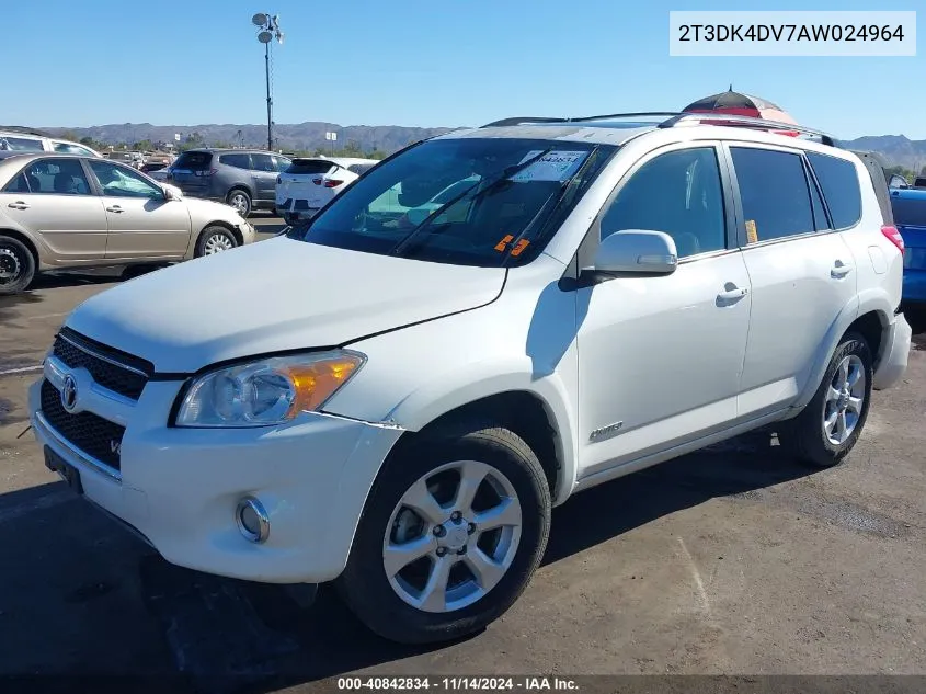 2010 Toyota Rav4 Limited VIN: 2T3DK4DV7AW024964 Lot: 40842834