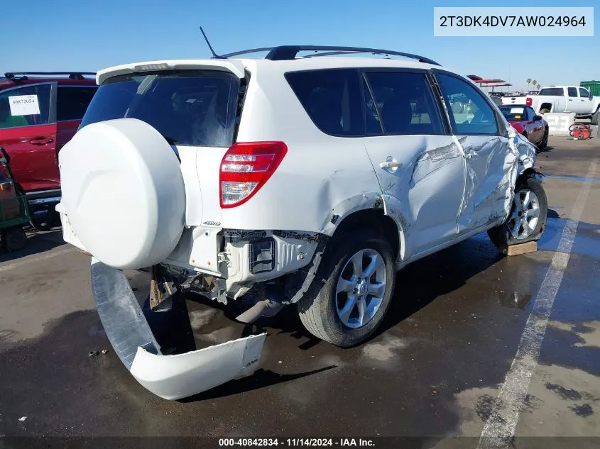 2010 Toyota Rav4 Limited VIN: 2T3DK4DV7AW024964 Lot: 40842834