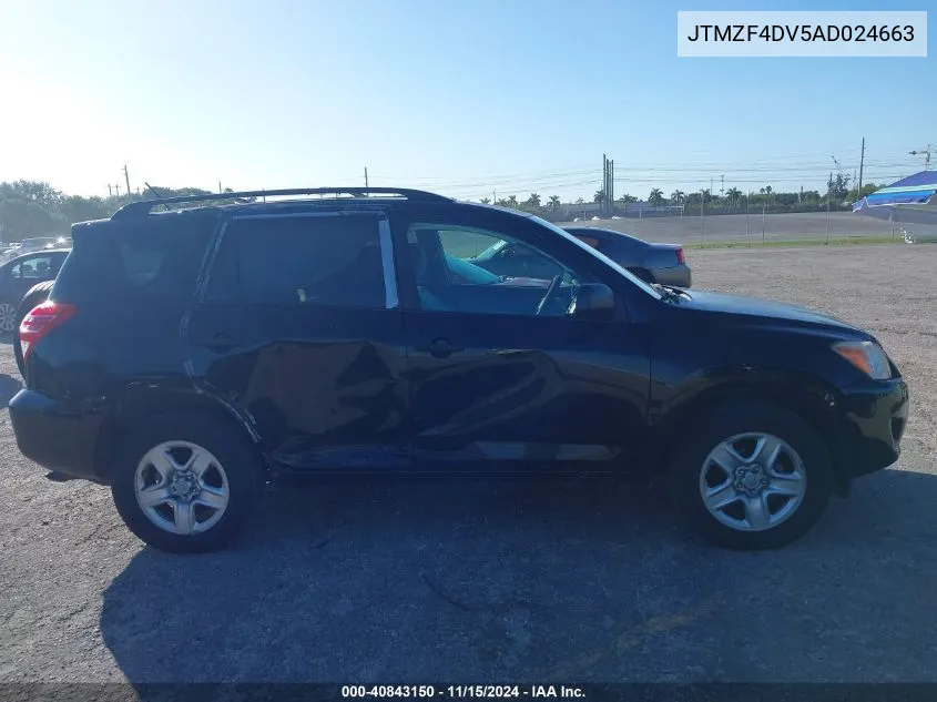 2010 Toyota Rav4 VIN: JTMZF4DV5AD024663 Lot: 40843150