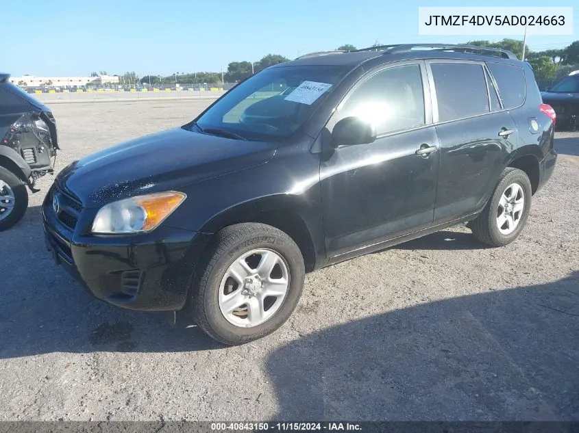 2010 Toyota Rav4 VIN: JTMZF4DV5AD024663 Lot: 40843150