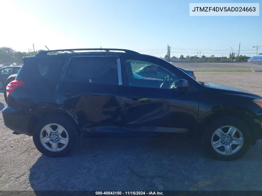 2010 Toyota Rav4 VIN: JTMZF4DV5AD024663 Lot: 40843150