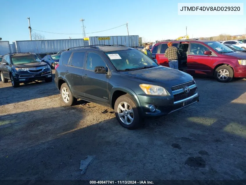 2010 Toyota Rav4 Limited VIN: JTMDF4DV8AD029320 Lot: 40847741