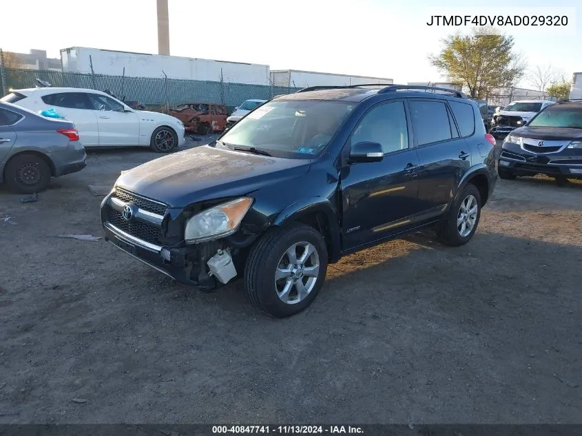 2010 Toyota Rav4 Limited VIN: JTMDF4DV8AD029320 Lot: 40847741