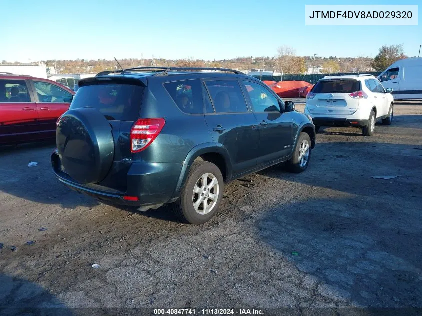 2010 Toyota Rav4 Limited VIN: JTMDF4DV8AD029320 Lot: 40847741