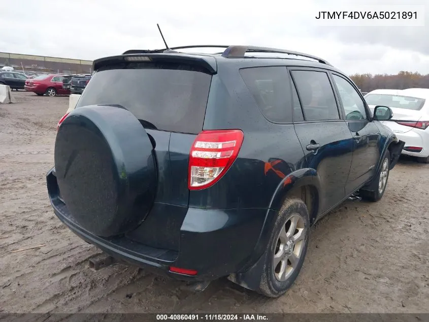 2010 Toyota Rav4 Limited VIN: JTMYF4DV6A5021891 Lot: 40860491