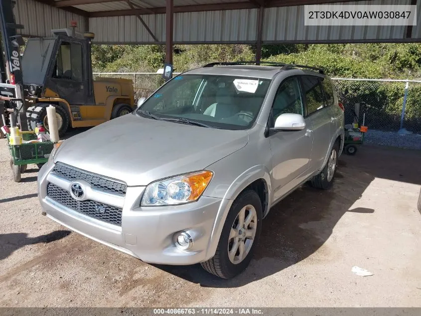 2010 Toyota Rav4 Limited VIN: 2T3DK4DV0AW030847 Lot: 40866763